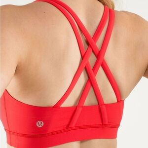 BRAND NEW! Red Lululemon Energy Sports Bra